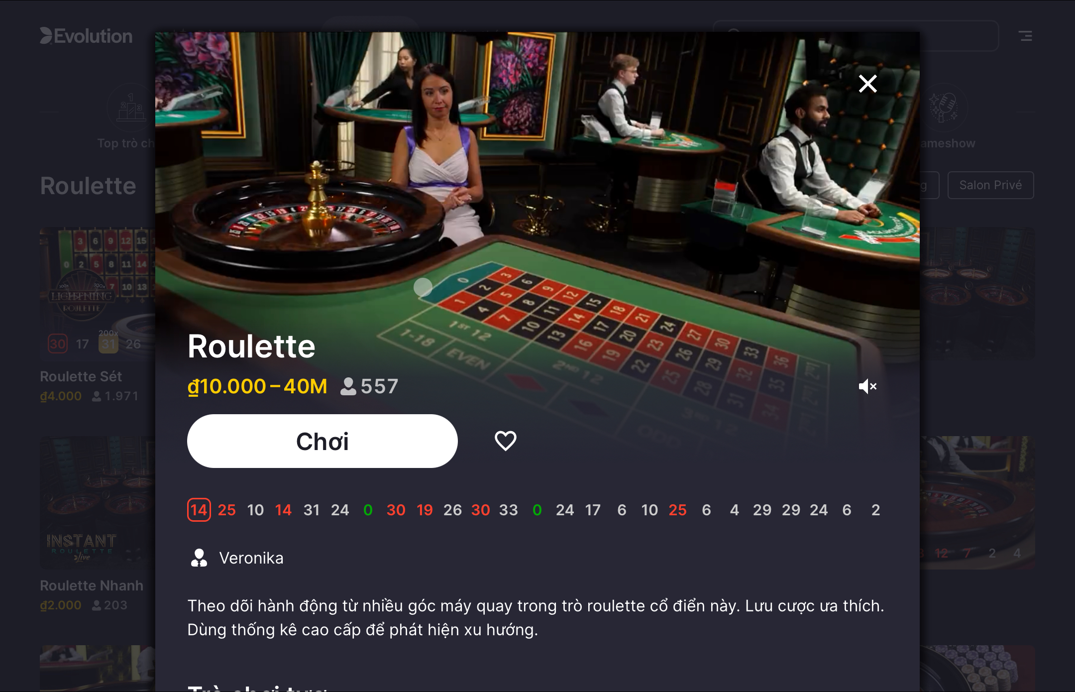 Roulette là một trong nhiều game chơi đã không có gì lạ lẫm với những người chơi casino trực tuyến